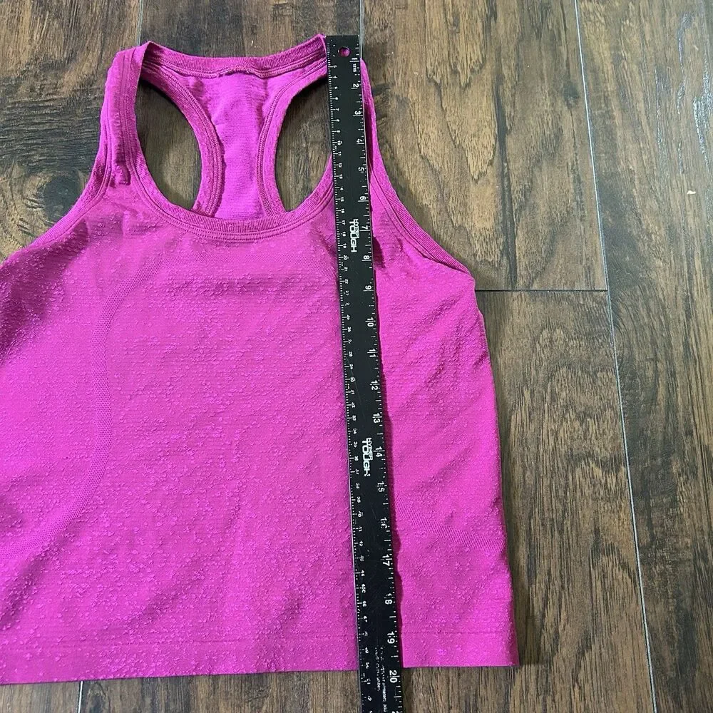 lululemon athletica Swiftly Tech Waist Length Magenta Racerback Tank Top
